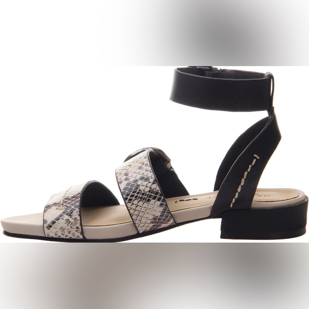 Naked Feet Zeke Snake Print Genuine Leather Strappy Sandals 10 - Picture 3 of 16